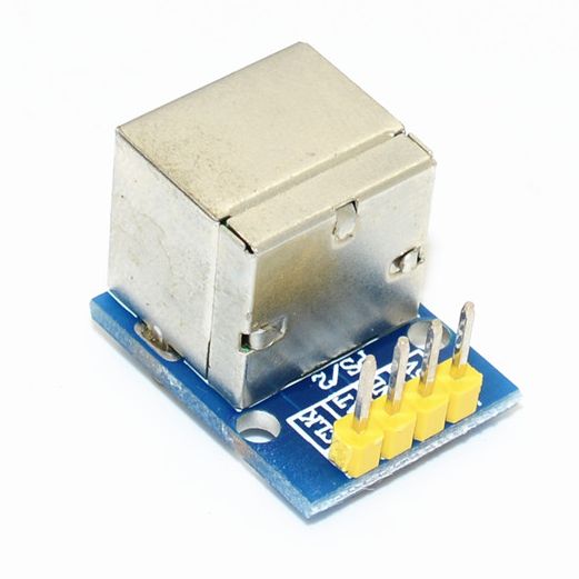 DIN-6 mini connector breakout module groen (PS2) achterkant